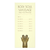 Massage Practice Henna Mehndi Price List Reclamekaart (Voorkant)