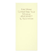 Massage Practice Henna Mehndi Price List Reclamekaart (Achterkant)