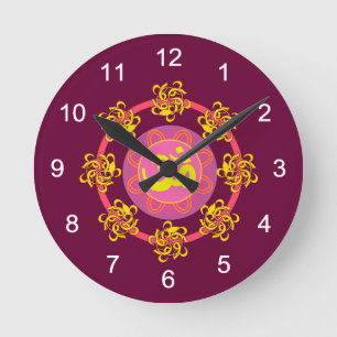 Massage Room Clocks - Om Mandala Ronde Klok