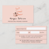 Massage ruimtes wellness Beauty Roos Custom Logo Afsprakenkaartje (Voorkant / Achterkant)