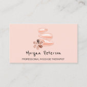 Massage ruimtes wellness Beauty Roos Custom Logo Afsprakenkaartje (Voorkant)