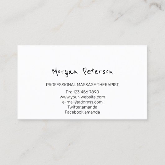 Massage ruimtespanning Logo ventilatorstones Glitt Afsprakenkaartje (Achterkant)