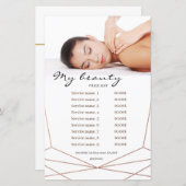 Massage Salon White Background & Lijst Price List (Voorkant / Achterkant)