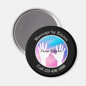 Massage Service Zakelijke magneten voor klanten (Voorkant / Achterkant)