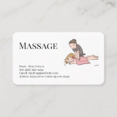massage  services editable   business card visitekaartje (Voorkant)