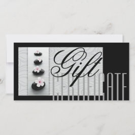 Massage Spa Cadeaubon Healing Black Stones Bedankkaart