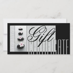 Massage Spa Cadeaubon Healing Black Stones Bedankkaart