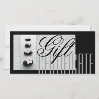 Massage Spa Cadeaubon Healing Black Stones Bedankkaart