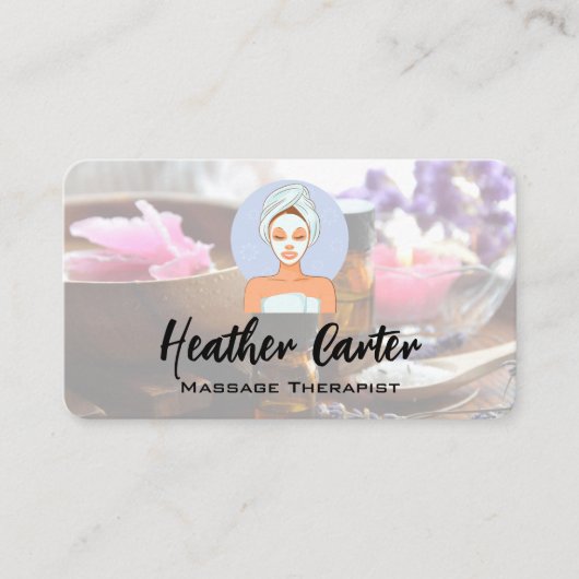 Massage Spa Logo Visitekaartje (Voorkant)