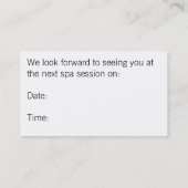 Massage Spa Salon Floral Oranje Tulip Afsprakenkaartje (Achterkant)