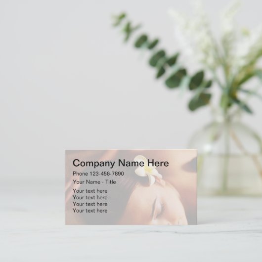 Massage Spa Theme Visitekaartje (Staand voorkant)