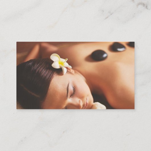 Massage Spa Theme Visitekaartje (Achterkant)