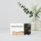 Massage Spa | Waterdruppel Verlof  Visitekaartje (Staand voorkant)