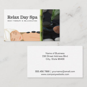 Massage Spa   Waterdruppel Verlof  Visitekaartje