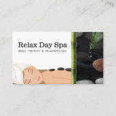 Massage Spa | Waterdruppel Verlof  Visitekaartje (Voorkant)