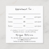 Massage Spa Wellness Bloem Glitter Goud Logo Afsprakenkaartje (Achterkant)