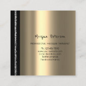 Massage Spa Wellness Floral Stone Logo Gold Grey Afsprakenkaartje (Achterkant)