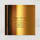 Massage Spa Wellness Floral Stone Logo Gold VIP Afsprakenkaartje (Achterkant)