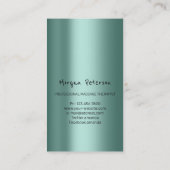 Massage Spa Wellness Floral Stone Logo Green Afsprakenkaartje (Achterkant)