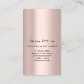 Massage Spa Wellness Floral Stone Logo Roos Afsprakenkaartje (Achterkant)