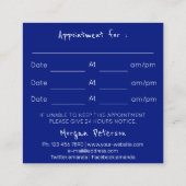 Massage Spa Wellness Flower Gold Logo Stone Navy Afsprakenkaartje (Achterkant)