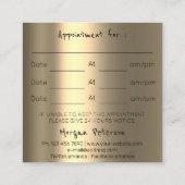 Massage Spa Wellness Flower Gold Logo Stones VIP Afsprakenkaartje (Achterkant)