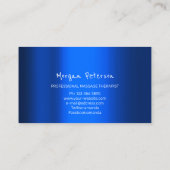 Massage Spa Wellness Golden Logo Lotus Blue Afsprakenkaartje (Achterkant)