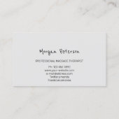 Massage Spa Wellness Green Logo Grey Afsprakenkaartje (Achterkant)