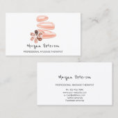 Massage Spa Wellness Roos Logo minimalisme Afsprakenkaartje (Voorkant / Achterkant)