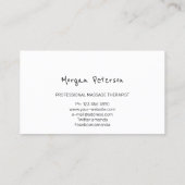 Massage Spa Wellness Roos Logo minimalisme Afsprakenkaartje (Achterkant)