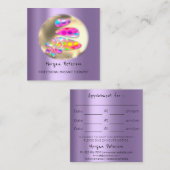 Massage Spa Wellness Stone Gold Logo Holograf Lux Afsprakenkaartje (Voorkant / Achterkant)