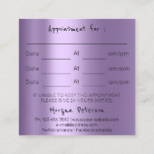 Massage Spa Wellness Stone Gold Logo Holograf Lux Afsprakenkaartje (Achterkant)