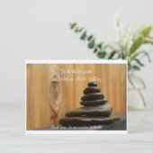 Massage stenen en hout kaart (Staand voorkant)