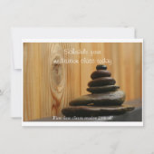 Massage stenen en hout kaart (Voorkant)