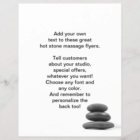 Massage Stones Foto Flyer (Voorkant)