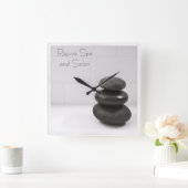 Massage Stones Foto Vierkante Klok (Huis)