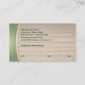 Massage Stones Wood Spa Sage Green Appointment Afsprakenkaartje (Achterkant)