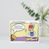 Massage strip met 'Een aanraking van de Humor' Briefkaart (Staand voorkant)