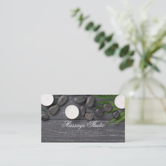 Massage Studio Visitekaartje (Staand voorkant)