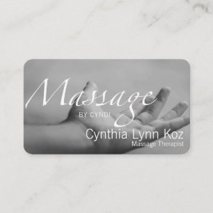 Massage Tekst Eén Hand Foto Achtergrond Visitekaartje