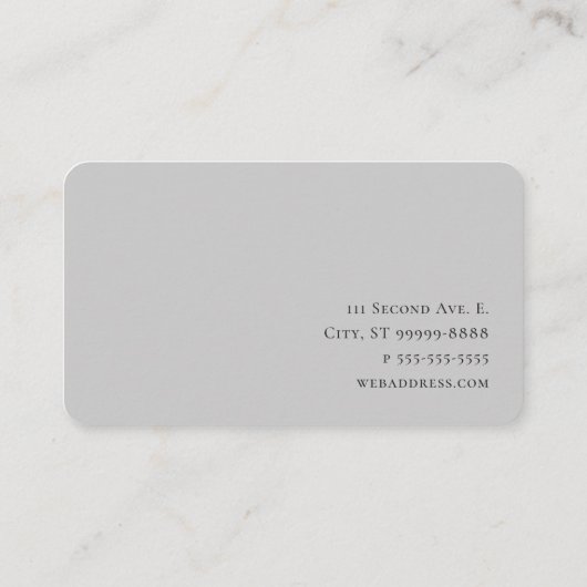 Massage Text Photo BW Hands Background Visitekaartje (Achterkant)