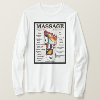 Massage Thai Foot ~ Reflexology-kaart T-shirt
