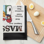 Massage Thai Foot ~ Reflexology-kaart Theedoek (Quarter Fold)