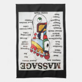 Massage Thai Foot ~ Reflexology-kaart Theedoek (Verticaal)