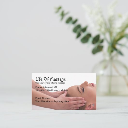 Massage Thema Visitekaartjes Modern Design (Staand voorkant)