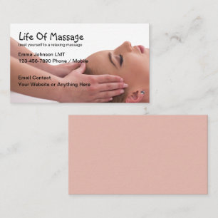 Massage Thema Zakelijke Kaarten Modern Ontwerp Visitekaartje