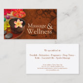 Massage Therapeut Body Wellness Essentiële oliën Visitekaartje (Voorkant / Achterkant)
