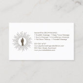 Massage Therapeut Energie Healing Visitekaartje (Achterkant)