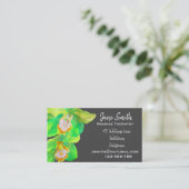 Massage Therapeut Groene orchidee serene natuur Visitekaartje (Staand voorkant)