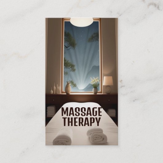 Massage Therapeut Massage Kamer Visitekaartje (Voorkant)